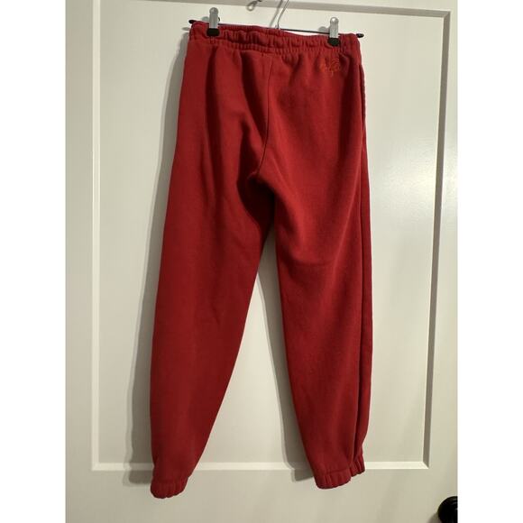 Nike Youth Air Jordan Fleece Pants Joggers Red Size L No Draw String Preowned - Picture 6 of 7